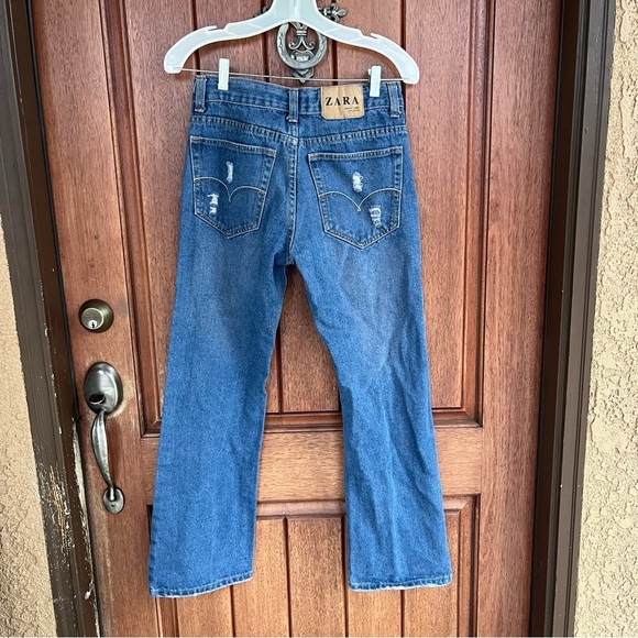 Zara Distressed Straight Leg Jeans - Picture 2 of 8